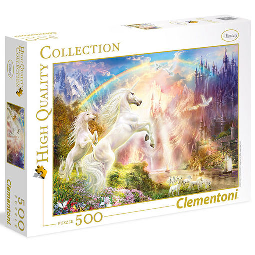 Slika CLEMENTONI PUZZLE 500 HQC SUNSET UNICORNS 35054