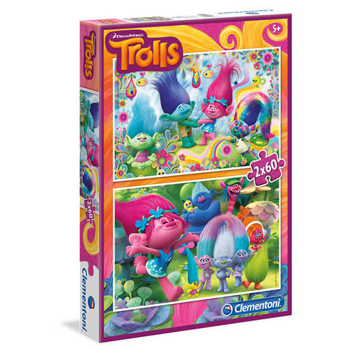 Slika CLEMENTONI PUZZLE 2X60 TROLLS 07128