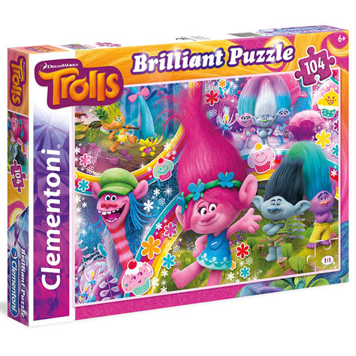 Slika CLEMENTONI PUZZLE 104 BRILLIANT TROLLS 20144