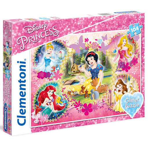 Slika CLEMENTONI PUZZLE 104 GLITTER PRINCESS 20134