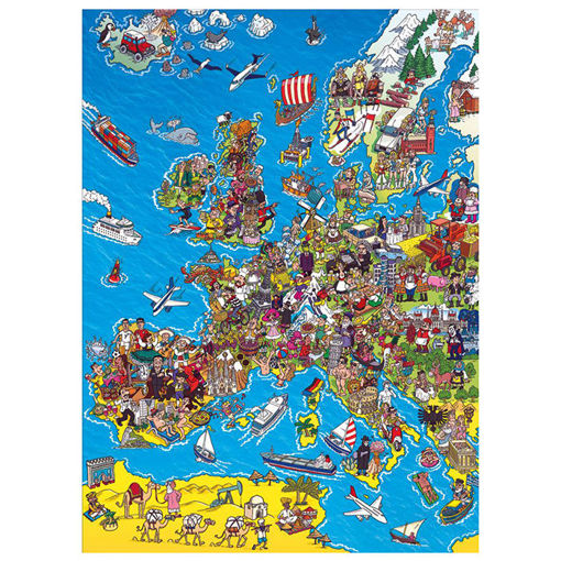 Slika CLEMENTONI PUZZLE 1000 HQC EUROPE MAP 39384