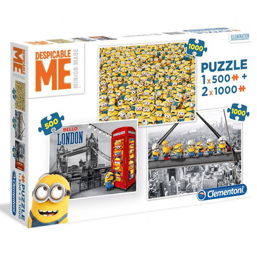 Slika CLEMENTONI PUZZLE 500 + 2X1000 DESPICABLE ME 08105