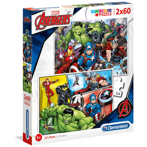 Slika CLEMENTONI PUZZLE 2X60 AVENGERS 21605