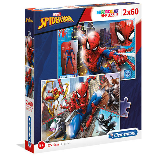 Slika CLEMENTONI PUZZLE 2X60 SPIDERMAN 21608