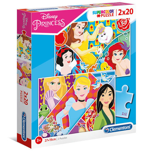 Slika CLEMENTONI PUZZLE 2X20 PRINCESS 24766