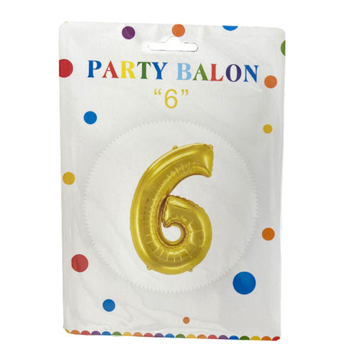 Slika PARTY BALON BROJ 6 FOLIJA 634011-6