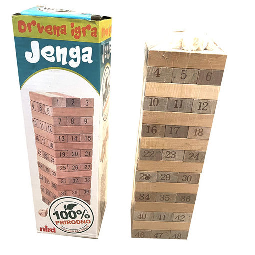 Slika DRVENA IGRA JENGA QY-01-48 dijelova