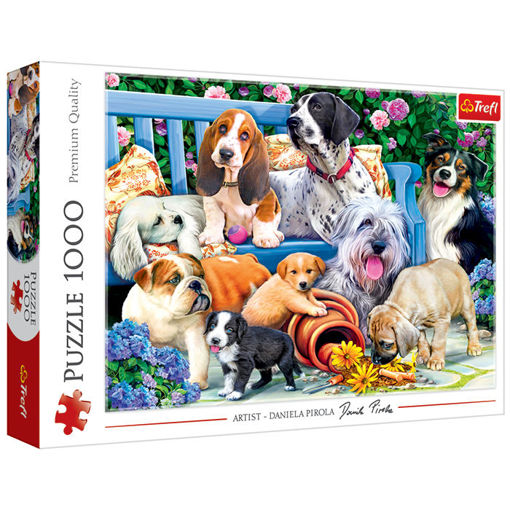 Slika PUZZLE 1000 DOGS IN THE GARDEN 10556