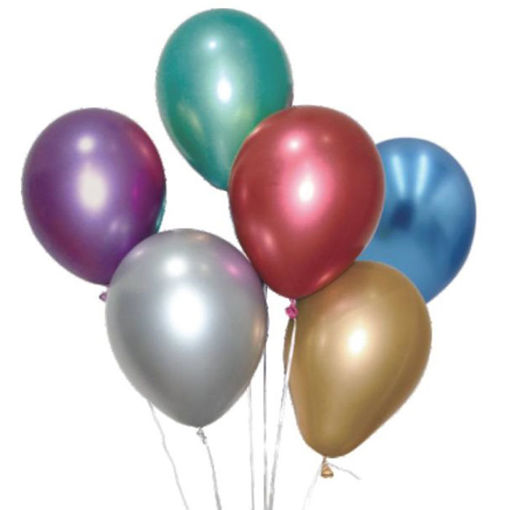 Slika PARTY BALON ZA PUHANJE 294 METALIC SORT 6/1