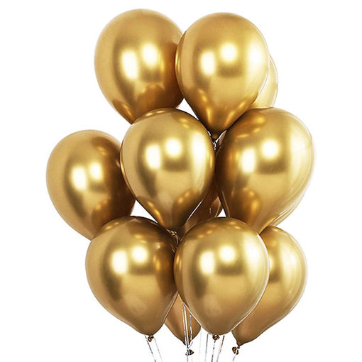 Slika PARTY BALON ZA PUHANJE  294-GOLD- METALIC 6/1