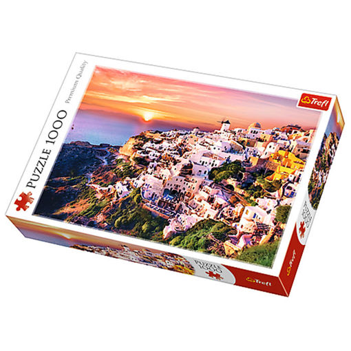 Slika TREFL PUZZLE 1000 SUNSET OVER SANTORINI 10435