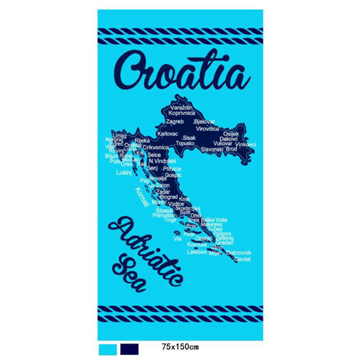 Slika RUČNIK ZA PLAŽU CROATIA B-2 75X150 CM  *